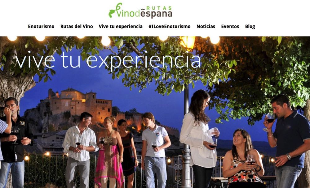 Captura de pantalla, Ruta de Vino -pagina internet