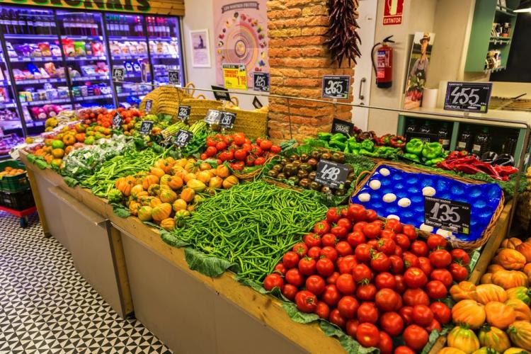 verduras en supermercado