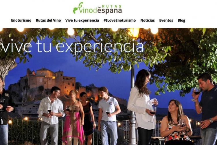 Captura de pantalla, Ruta de Vino -pagina internet